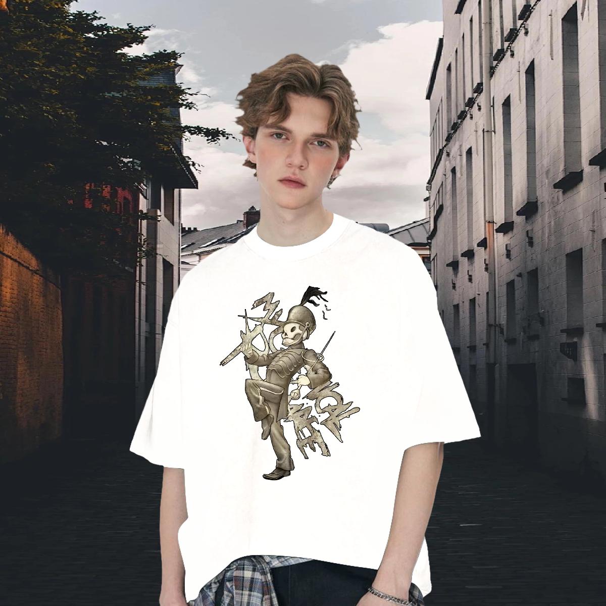 Fashion New T Shirt For Man Short Sleeve Cotton O-Neck Outdoor Tshirts DIY Anime Brand Tee Shirt