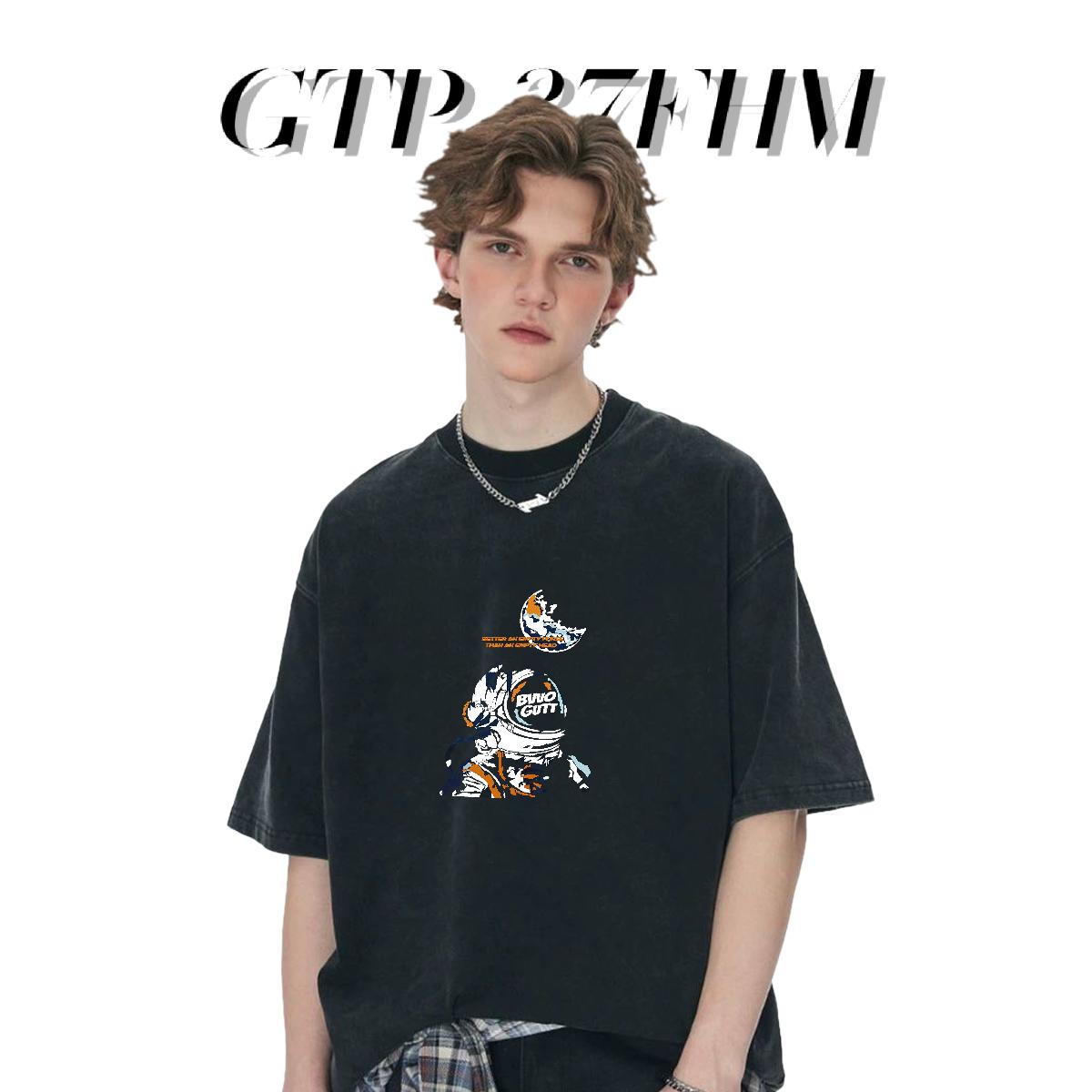 Classic Casual T shirt DIY Printed Men Tops Tees Street wear Hip Hop Breathable Crew Neck Wholesale Top Tees