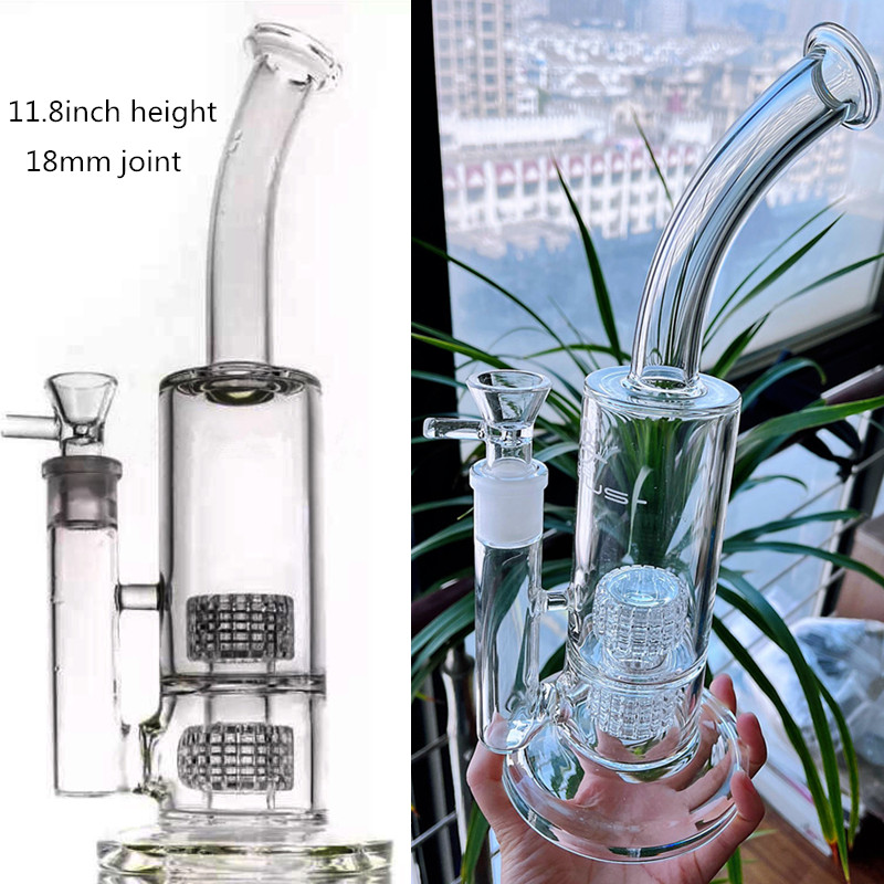 Matrix Perc Glass Hookah Bubbler Smoking Bong Pipes Thick Water Pipe for Dry Herb Dab Rigs Smoking Accessory with 18mm Joint