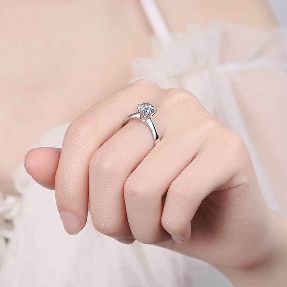 Ct D Color Moissanite Diamond Sterling Sier Promise Rings Engagement Wedding Bands Gra Certified Fine Jewelry