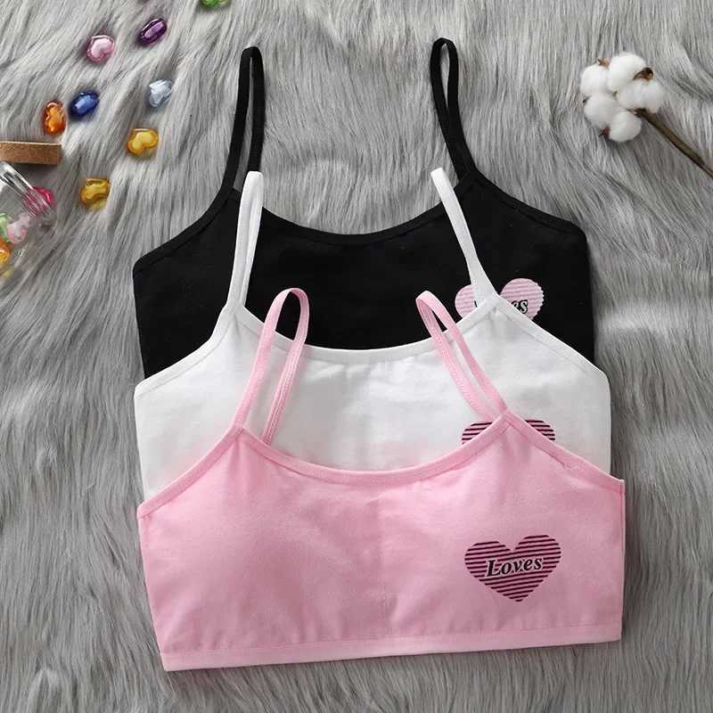 Camisole Camisole 3Pcs Bra for Girls Underwear Lingerie s Teens Teenage Adolescente 7-15T Cotton Teen Girls Clothing WX5.31