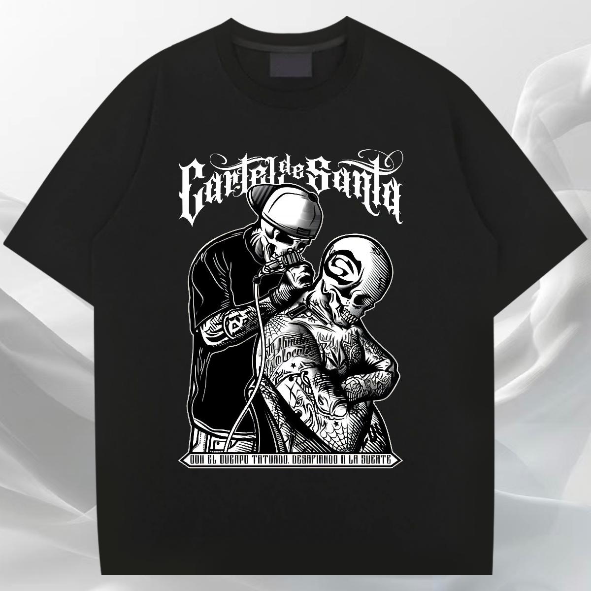 High Quality Man T Shirts Hip Hop Street Breathable Crew Neck Mens Tshirts 2024 Designer Anime Print Tops