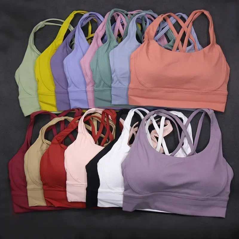 Camisole Camisoles Tanks Womens Sports Bra Crop Top New Super Soft Fabric Nude Feel Bra Pads Shockproof Running Gym Top Bralette WX5.31