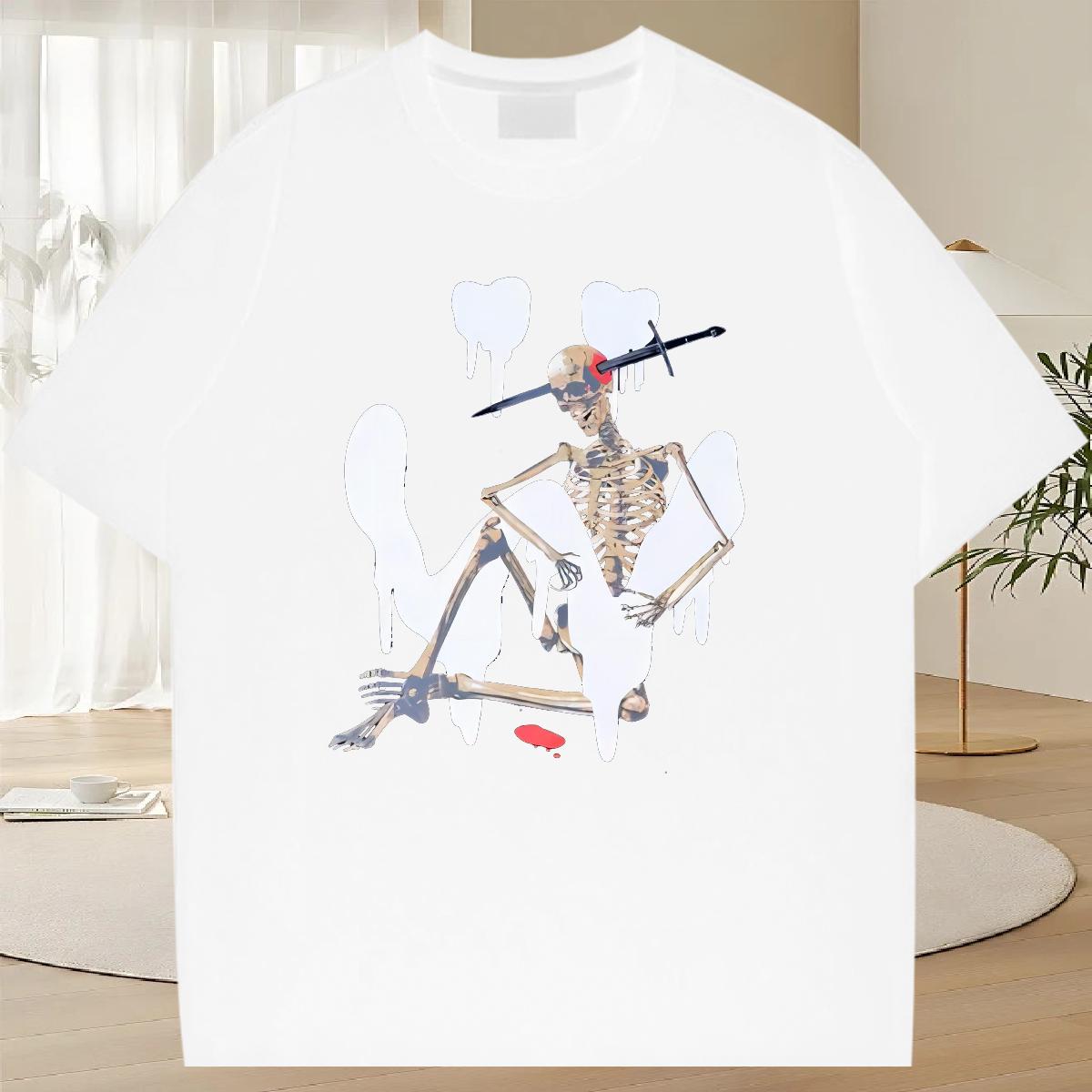 Soft Men Tshirts Short sleeve Cotton Soft Beach Men T Shirts Cartoon Print Fashion New Tops