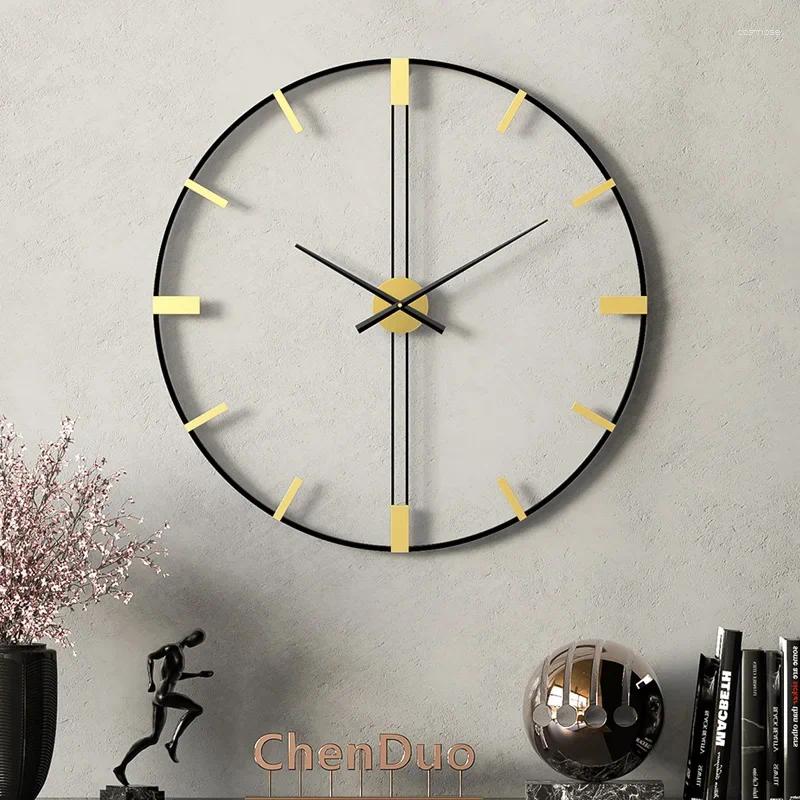 Wall Clocks Wall Clocks Big Size Mechanism Metal Silent Minimalist Modern Watch Kitchen Duvar Saati Home Design H250116