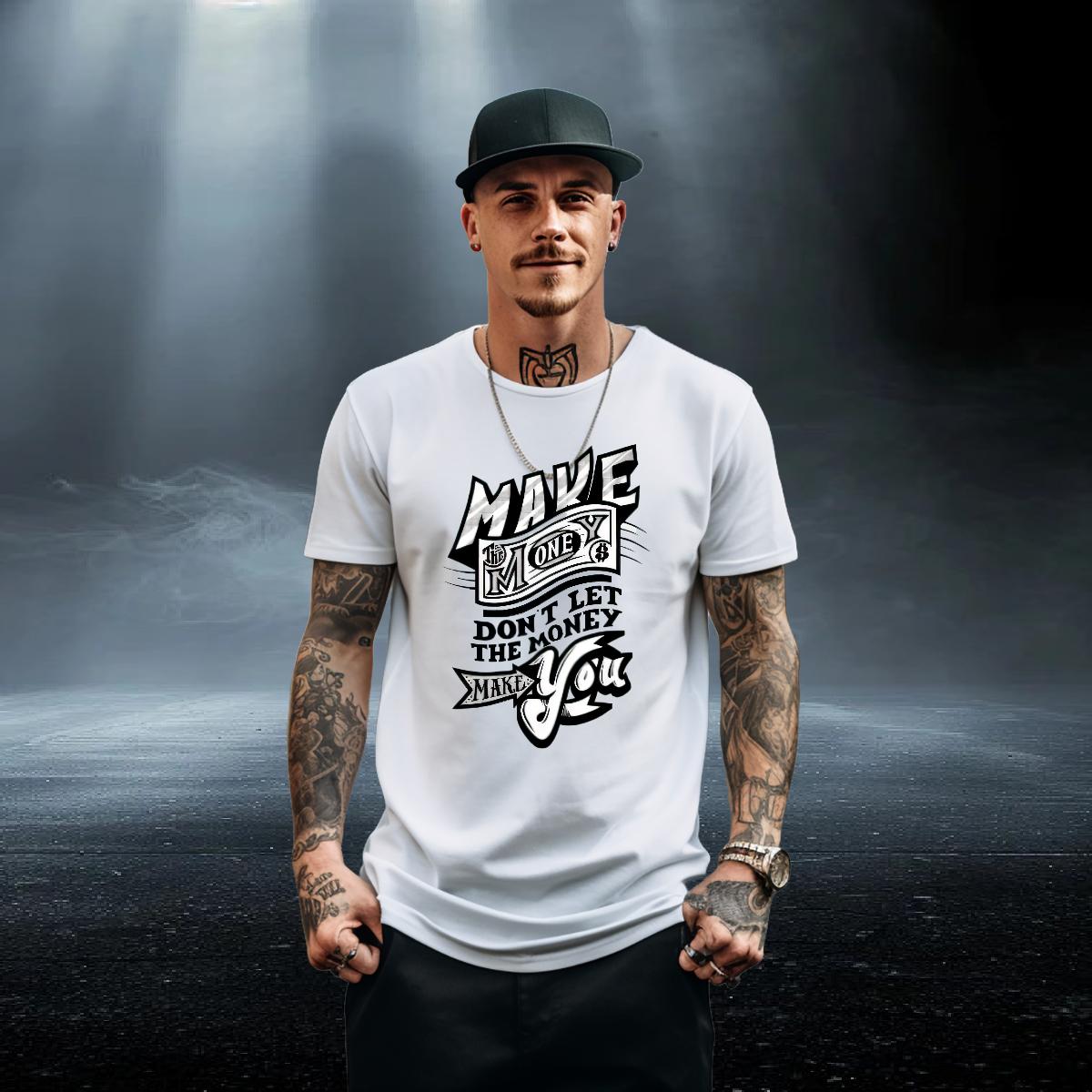 New Designer T Shirts Make Money Printing Men Breathable Crew Neck Cotton Spring Summer Men Tops Tees Plus Size Cartoon Wholesale Clothings
