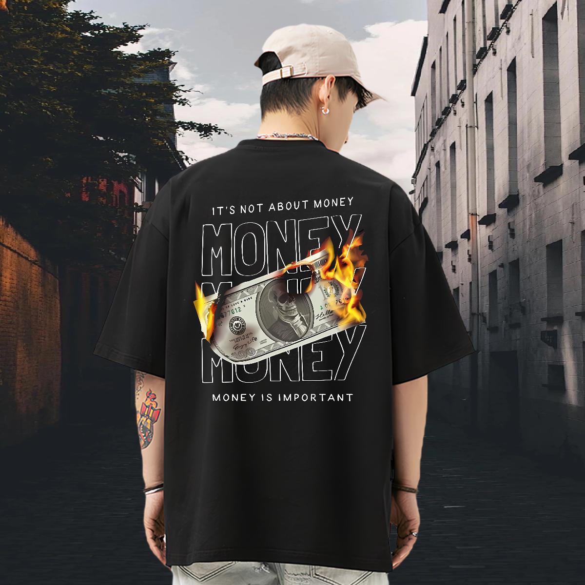 2024 DIY T-Shirts Cotton Breathable Short Sleeve Hip Hop Men Clothes T-Shirt Custom Cool Design Tees