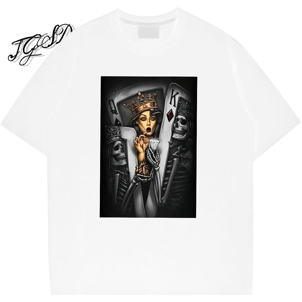 Classic T Shirts Men Cartoon Printing S-3XL Home Outdoor Mens Tshirts Cotton Breathable 5A Polos