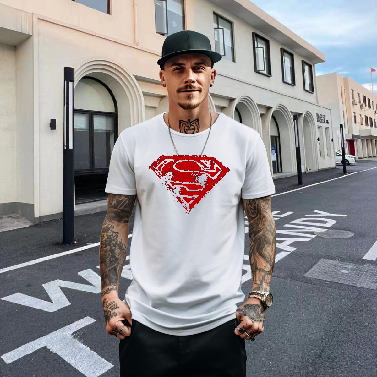 Classic Men T Shirts Round Neck Short Sleeve Anime Printing Street Men Tops Tees White Plus Size Designer Clothes