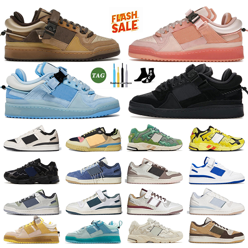 Low Designer Loafers Bad Bunny x Forum 84 Casual Shoes Back to School Wonder White Paso Fino Triple Black Yellow Bright Blue Ozweego Mens Women Sneakers