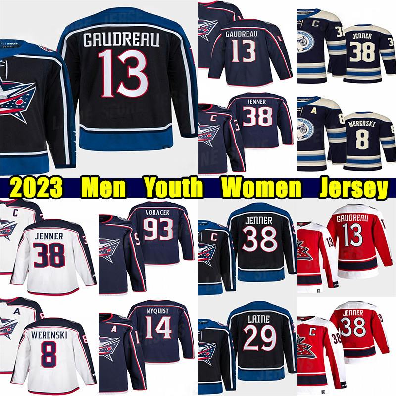 13 Johnny Gaudreau Reverse Retro columbus hockey jersey 38 Boone Jenner 8 Zach Werenski 86 Kirill Marchenko Adam Boqvist blue jackets Adam Fantilli jerseys youth