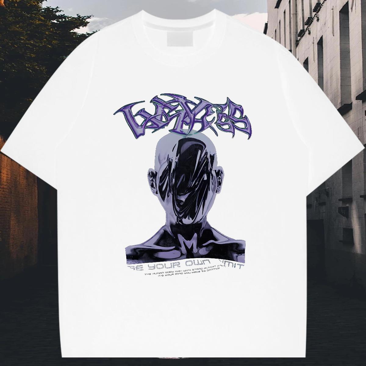 Cool Men Clothes T-Shirt Breathable Short Sleeve High Street Hip Hop Mens T Shirts Custom Anime Brand Tops