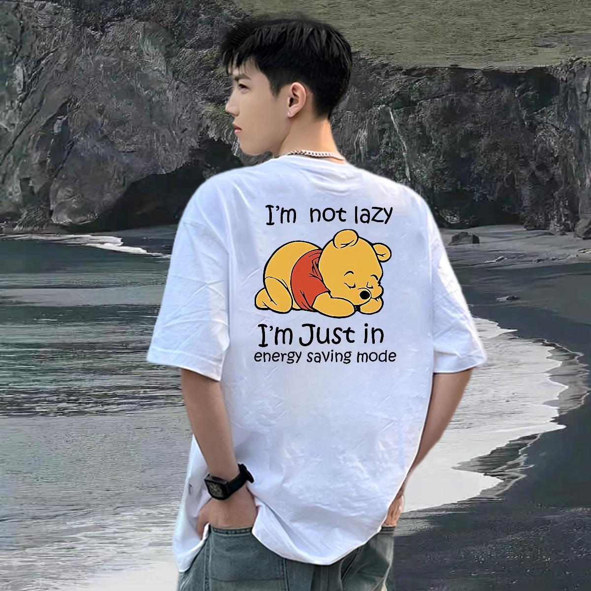 Loose Fit Mens Tshirts Short sleeve Cotton Soft Outdoor T-Shirts Custom Cartoon Fashion Design Tops