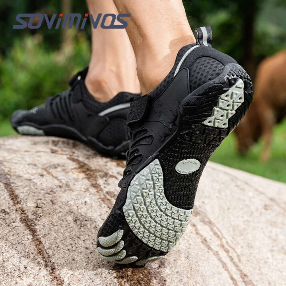 Men's Cross Trainer Minimalist Barefoot Shoes Zero Drop Sneakers Wide Toe Box | Upgrade Stability Knitted Sandals for Womens