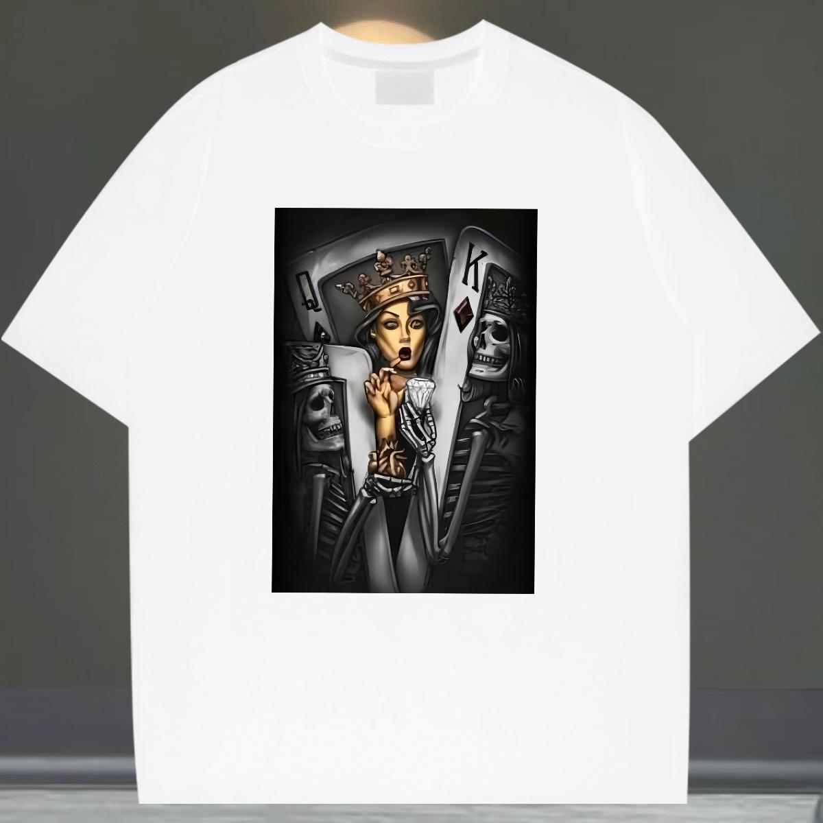 5A Mens Tshirts Short sleeve Cotton Soft High Street Hip Hop Man T Shirts Custom Printed Fashion Design Tops Tees