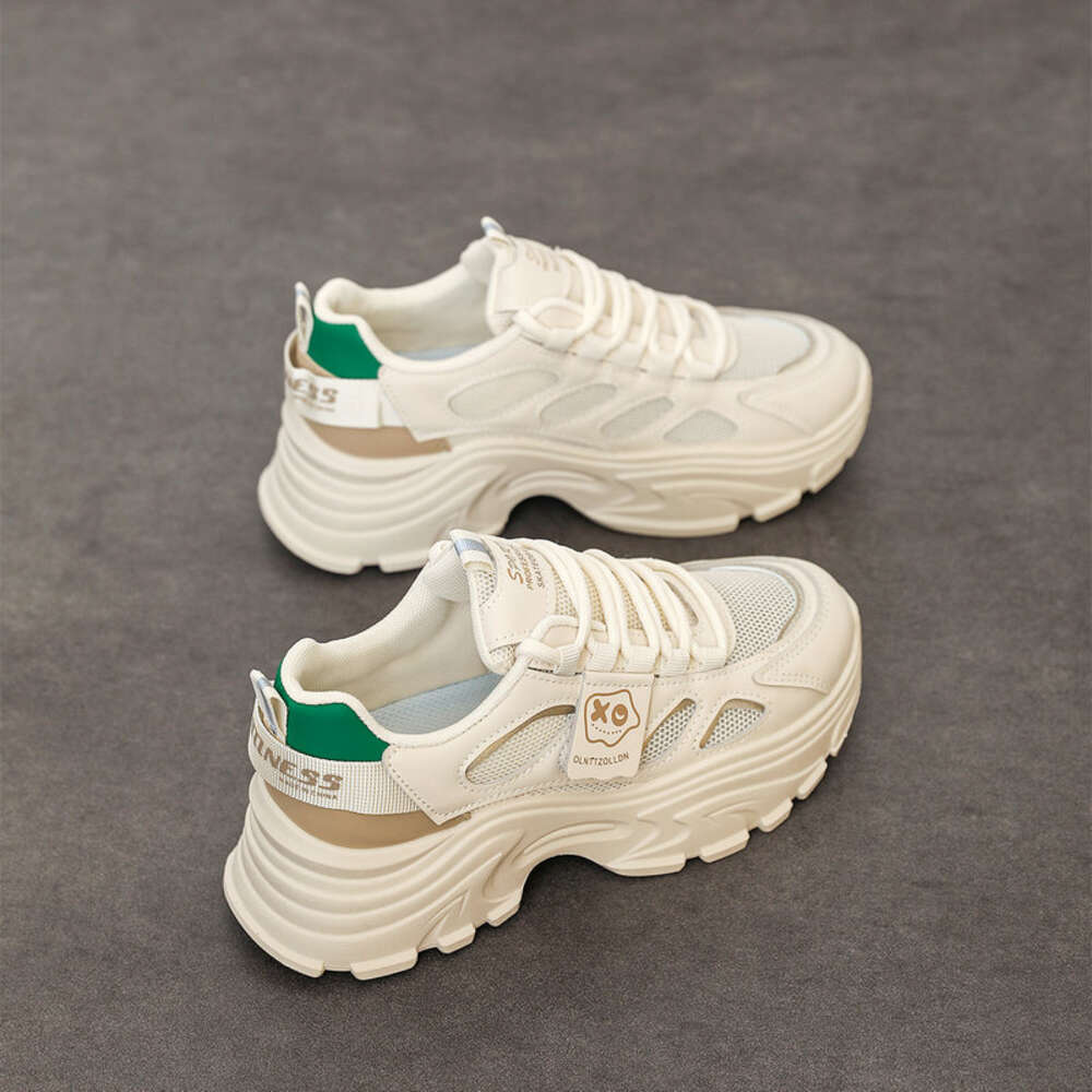 Summer Chunky Sneakers for Women Fashion Platform Wedge Lace Up Casual Dad Shoes Mesh Breathable Walking Shopping Tennis ddmythur