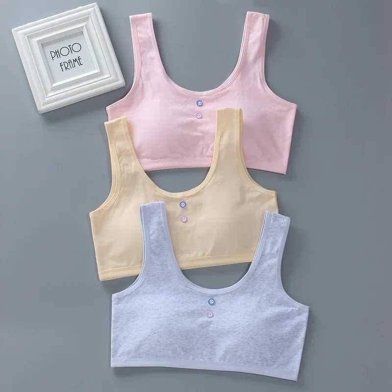 Camisole Camisole Girls Bra Teen Tank Top 50-70kg Strong Girls Suitable for Pure Cotton Enlarged Size 12-18Y Sports Bra Teenage Girls Clothing WX5.31
