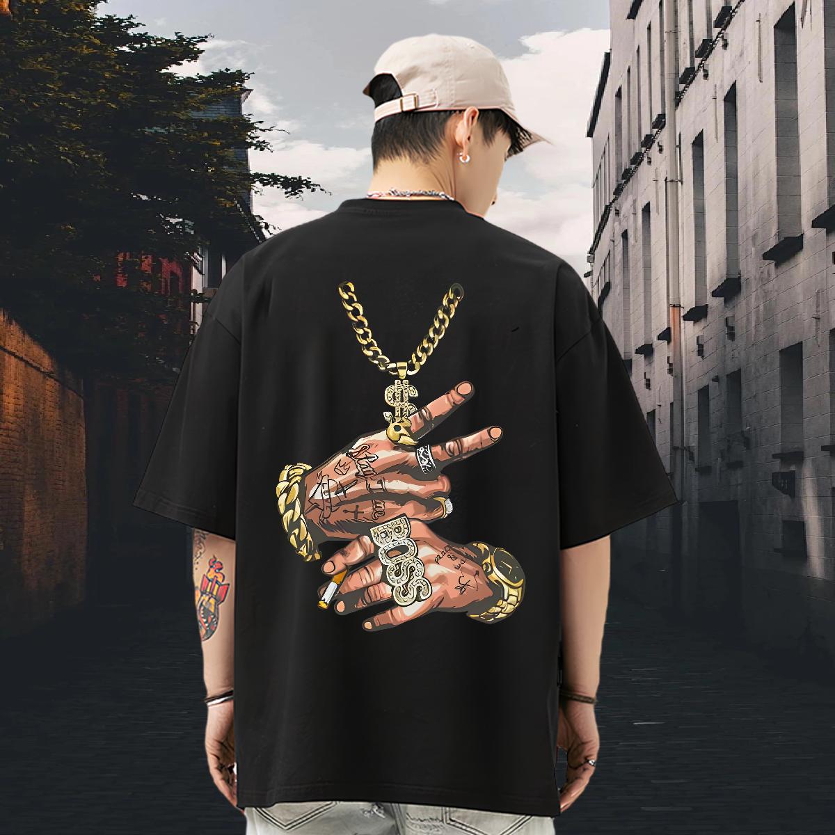 Brand T Shirt For Man Cotton Breathable Soft Street wear Hip Hop Men Clothes T-Shirt Cartoon Print Loose Fit Tops Tees