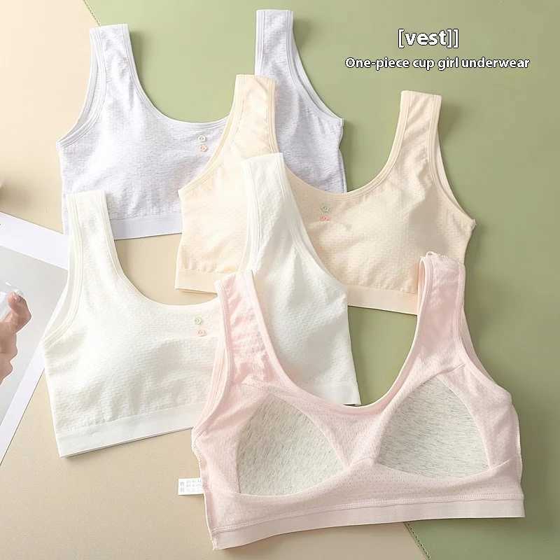 Camisole Summer New Cotton Girls Puberty bra lace development anti glare youth high school underwear WX5.31OP4T