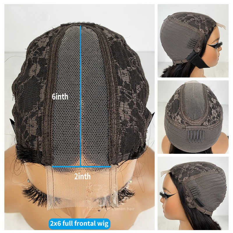 Yirubeauty P1B/8 Color Indian 100% Human Hair 2X6 Kim Lace Closure Bob Wig 10-14inch Silky Straight 150% 180% 210% Density