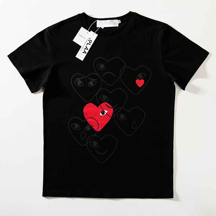 Comme De Garcon T Shirt Designer Shirts Play Shirt Men Women Casual Tee Loose T Shirts Trendy Garment Designer T-Shirts Heart High Quality Designers Commander 5F1