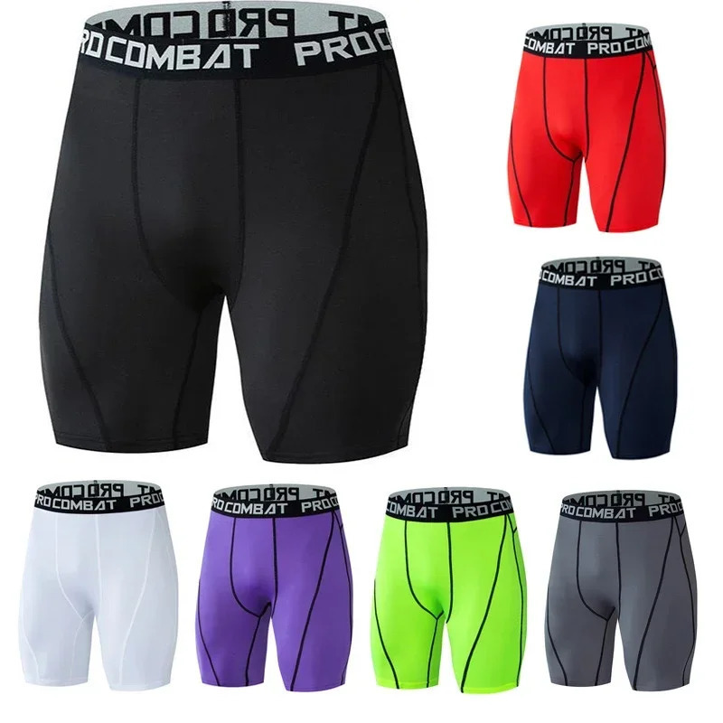 Sports Fitness Pants Mens Basketball Shorts Workout Tights Gym Running Training Bottoming Shorts Mens Compression Leggings 240603