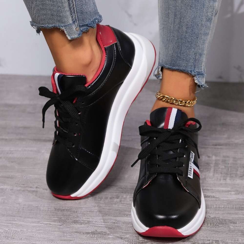 Ddmytiger Ddmytiger Women Spring New Pu Leather Fashion Lace Up Sneakers Casual Brand Designer Thick Sole Anti Slip S Vulcanized Shoes ddmythur