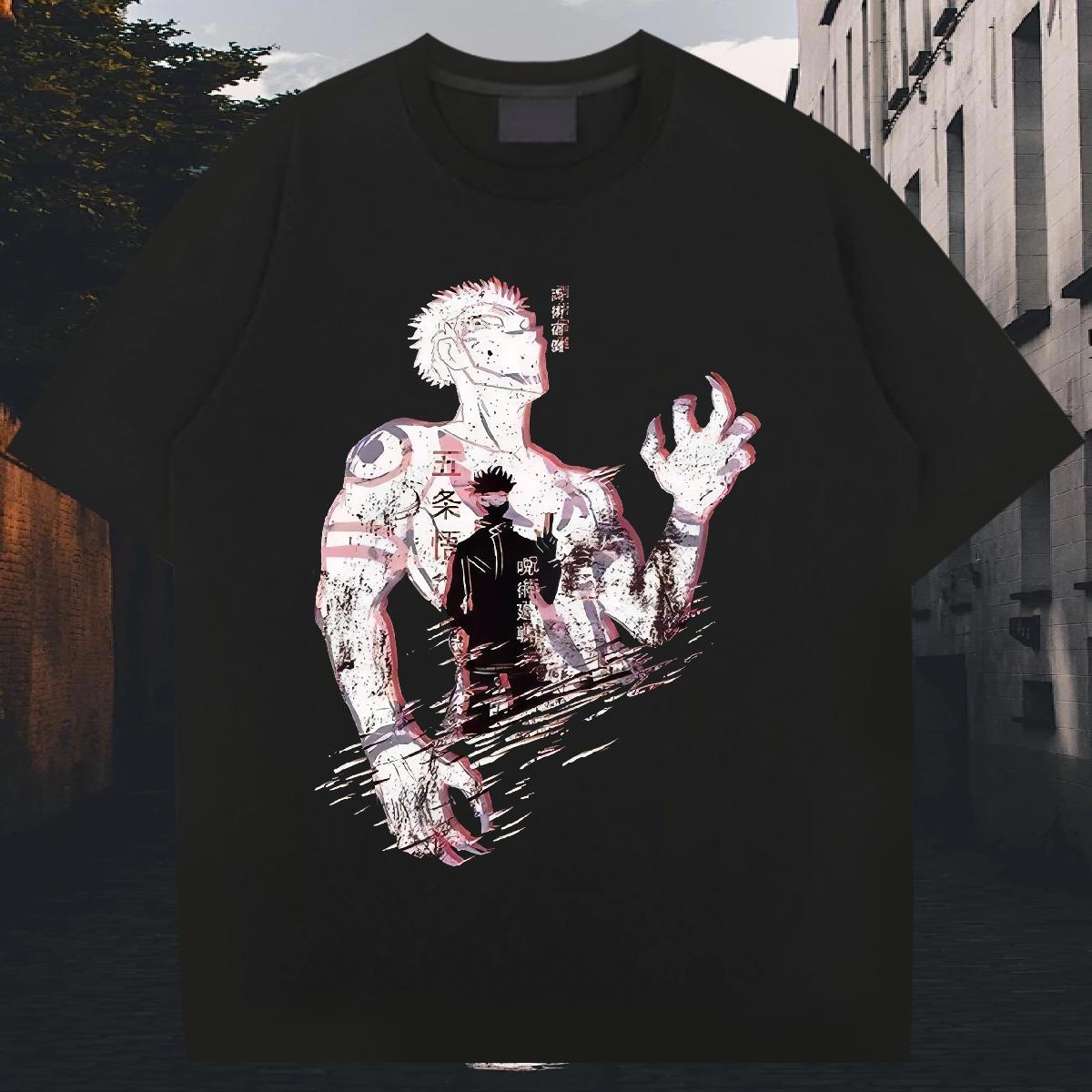 2024 Designer Men T Shirts Asian Size Mens Tshirts Anime Printing Street Breathable Crew Neck Unisex Tees