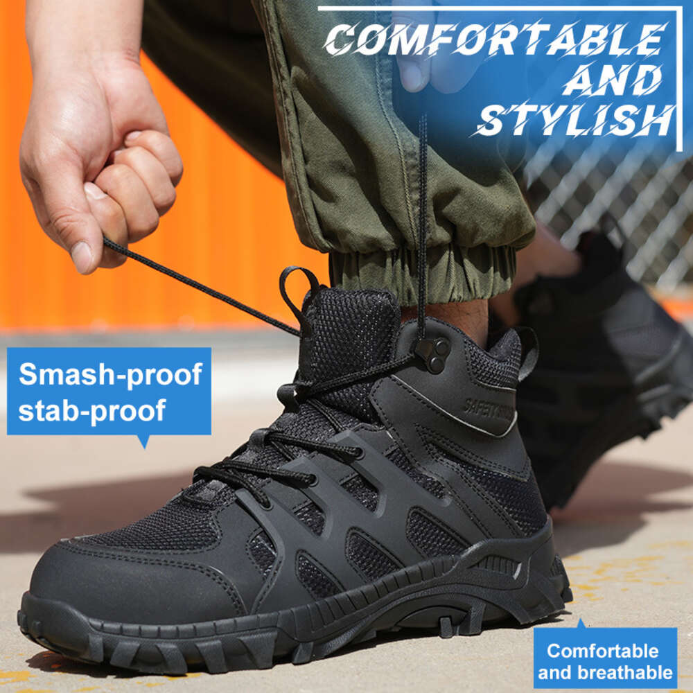 Anti-stab Men Steel Toe Puncture Proof Breathable Safety Sneakers Man Construction Work Shoes Male Boots 8466c