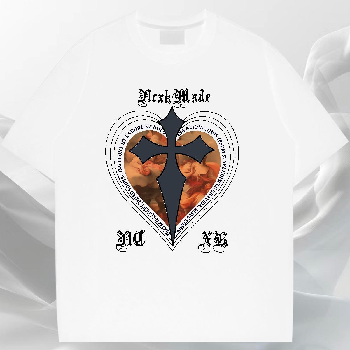 Classic Casual T shirt Custom Printing Street wear Hip Hop Mens Tshirts Short sleeve Cotton Soft Popular Tops Tees