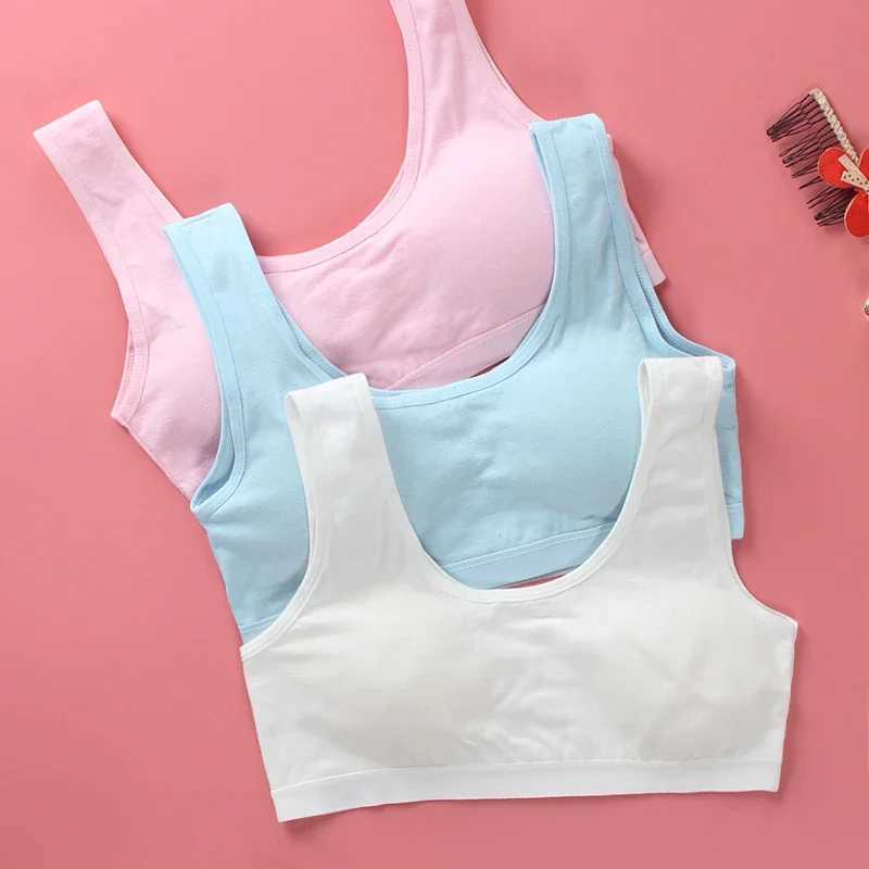 Camisole Camisole Girls Training Bra s Cotton U-Broadband Short Vest Breathable Girl Tops Clothes 8-14years WX5.31