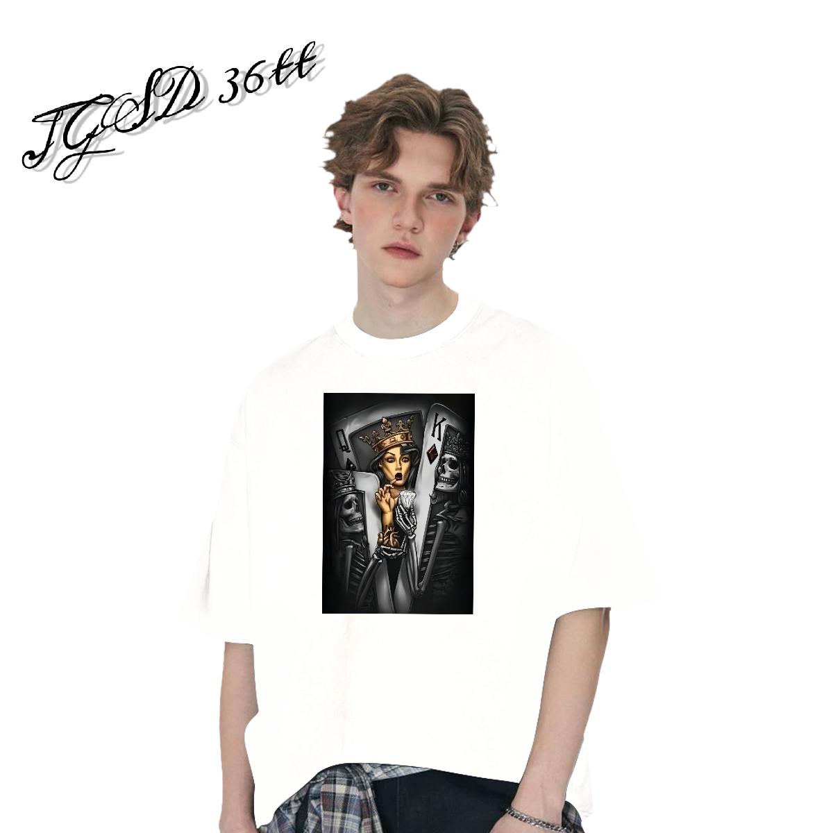 Classic T Shirts Men Cartoon Printing S-3XL Home Outdoor Mens Tshirts Cotton Breathable 5A Polos