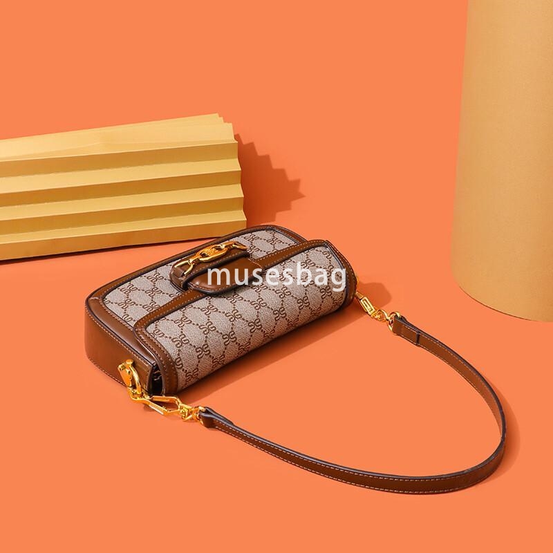 Summer New Old Flower Shoulder Bag, European and American Retro Small Square Bag Fashionable and Versatile High Grade Crossbody Bag