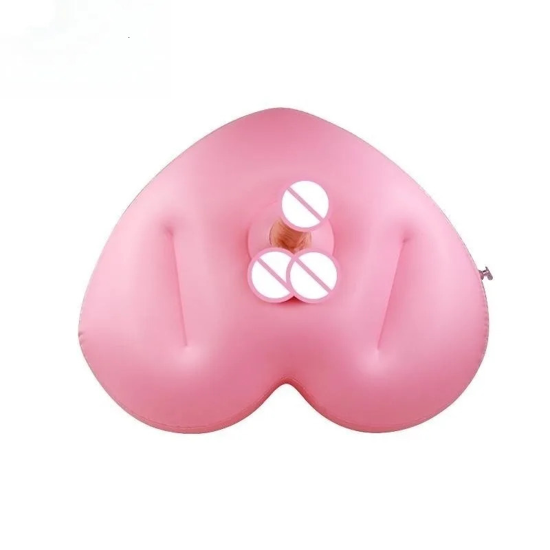 The heart-shaped inflatable seat cushion gun holder masturbator can be equipped with both male and female dual-purpose adult sex toys 240516