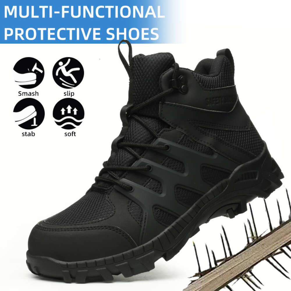 Anti-stab Men Steel Toe Puncture Proof Breathable Safety Sneakers Man Construction Work Shoes Male Boots 8466c