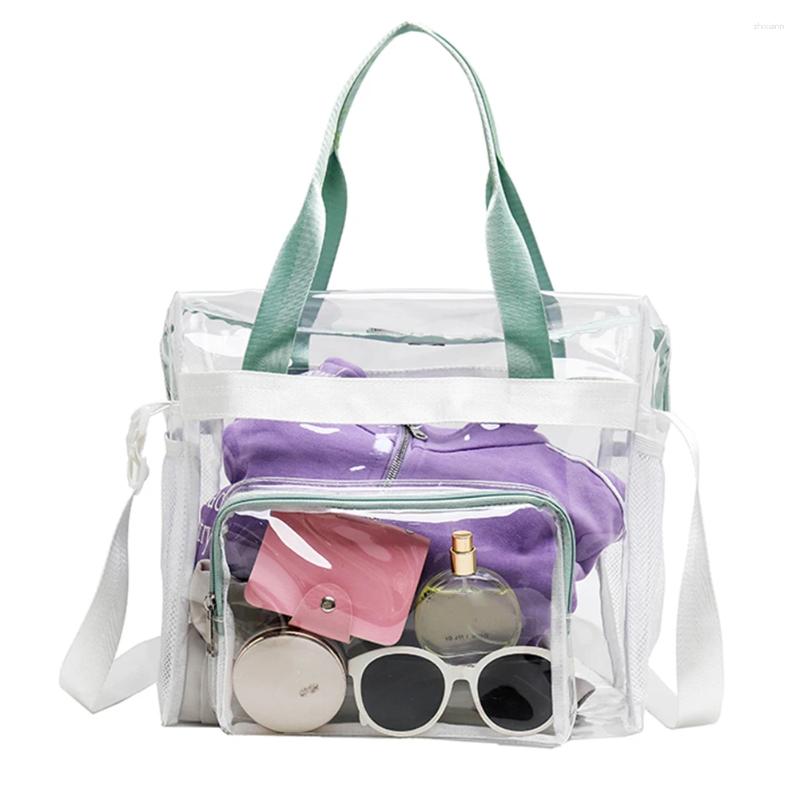2025 NEW 2025 NEW Shoulder Bags Women Transparent Tote Handbag Waterproof Casual Crossbody Bag Large Capacity Clear Yoga Gym Summer Fiess zhanyishengl