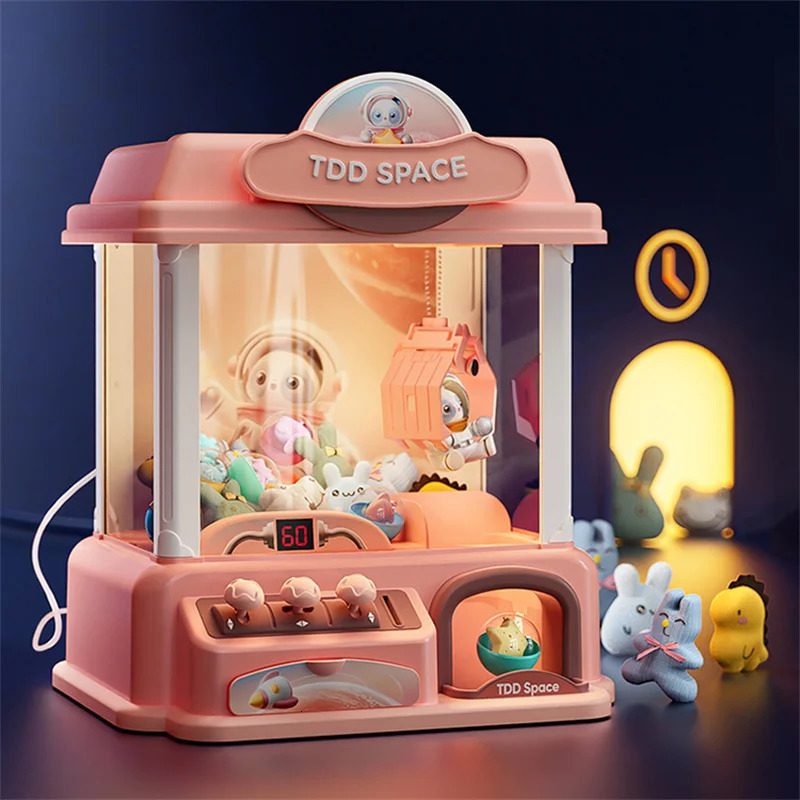 Doll Machine Coin Operated Play Game Mini Claw Catch Toy Machines Dolls Maquina dulces Children Interactive Toys Birthday Gifts 240524