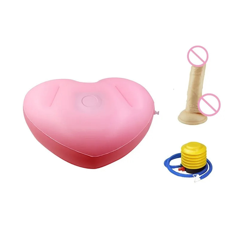 The heart-shaped inflatable seat cushion gun holder masturbator can be equipped with both male and female dual-purpose adult sex toys 240516