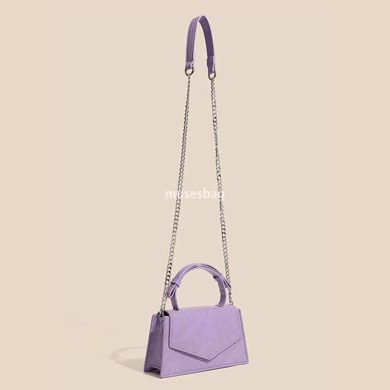 New Fashion Shoulder Bag with Crocodile Pattern Purple Animal Pattern Handbag Mini City Leisure Crossbody Bag