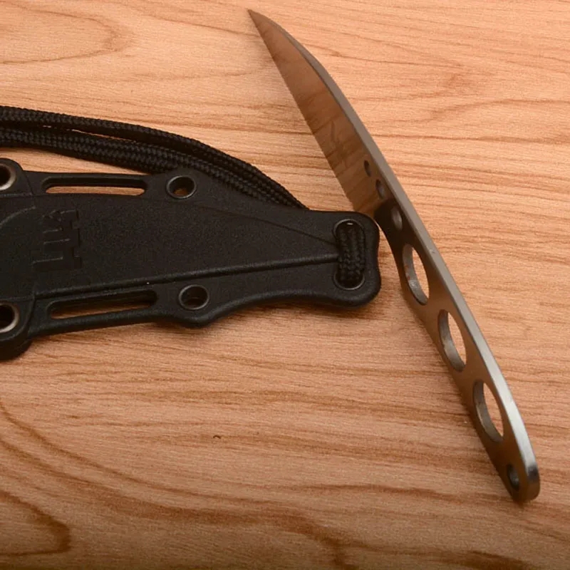 CS HK10 Neck Knife Mini Tactical Fixed Blade with Kydex Sheath Outdoor Camping Knives Survival Self-defense Portable Faca Pocket Utility EDC Tools