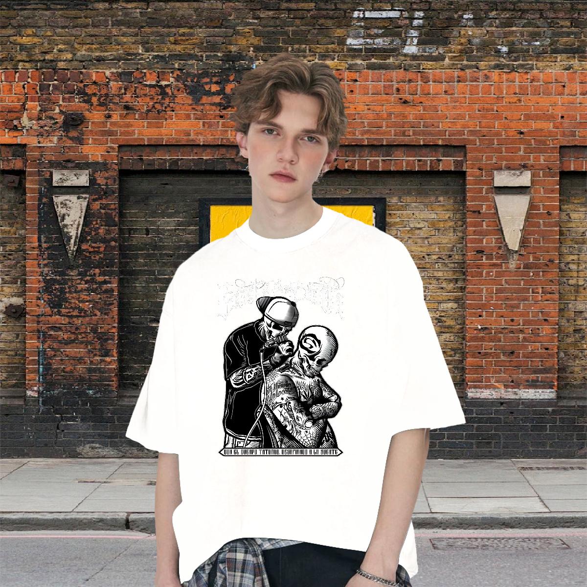 Designer Fashion Men T Shirts Oversized Tshirt for Man Woman Street 180g Cotton Classic Clothings