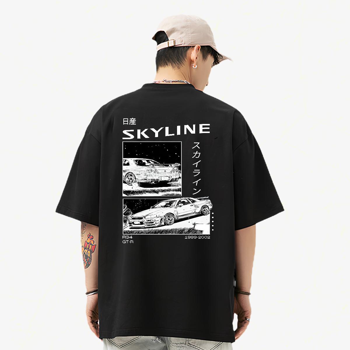 2024 Men T Shirts Oversized Men Tees Anime Printing Street Short Sleeve Cotton O-Neck Comfortable Wear