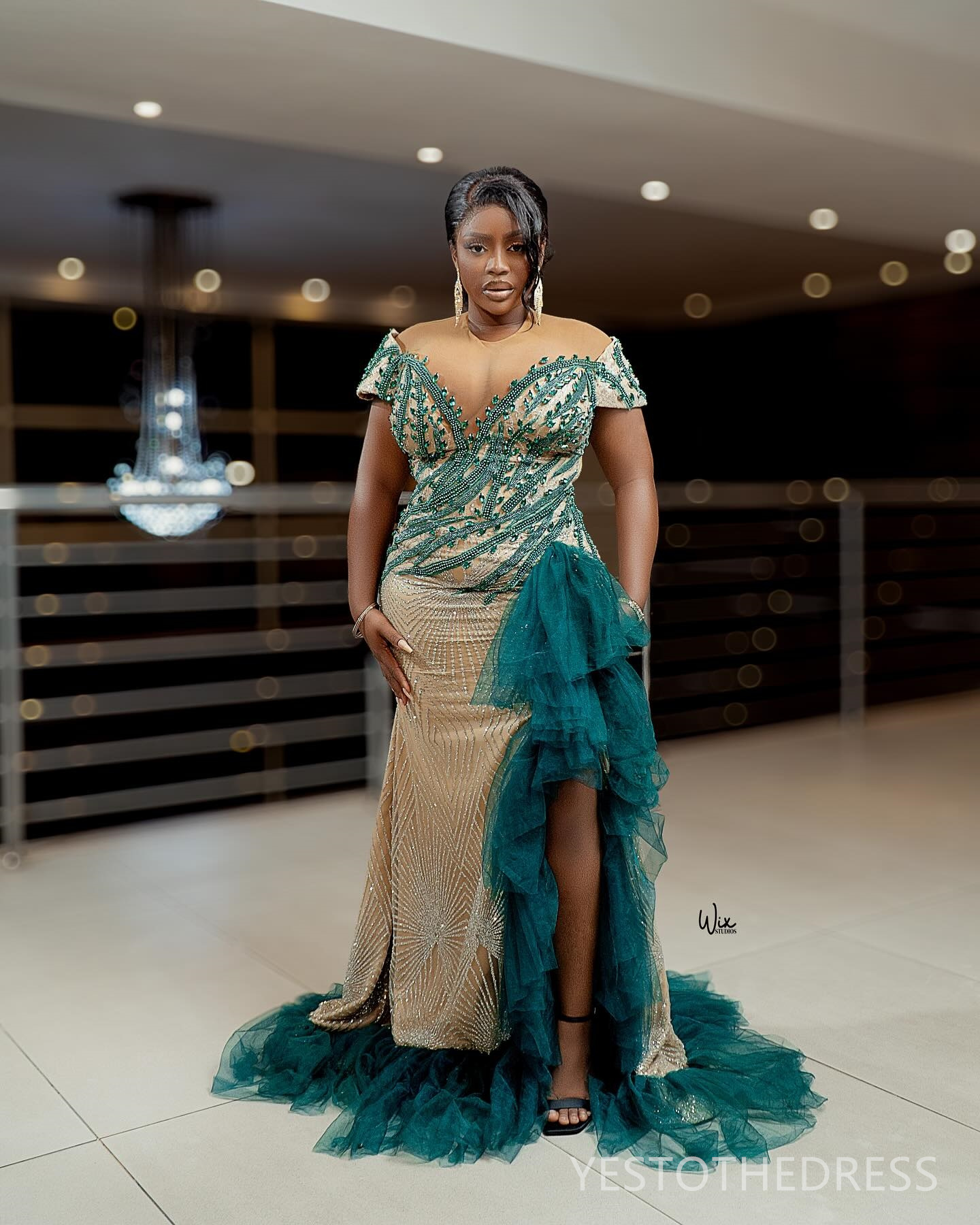 2024 Plus Size Mixed Color Prom Dress Evening Dresses Mermaid Promdress Sheer Neck Sexy Side Split Beaded Lace Appliqued Rhinestones Birthday Receptio