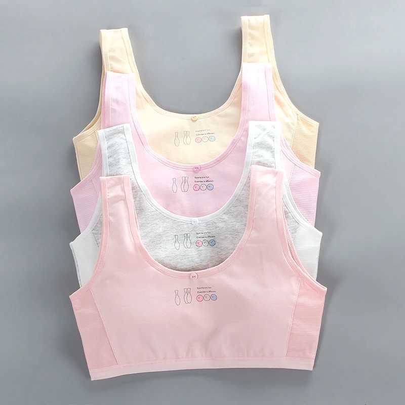 Camisole Womens Tanks Camis Cotton Teenage Girl Girls Sports Bra Underwear s Training Bra Cartoon Vest Bras rens Breast Care WX5.31