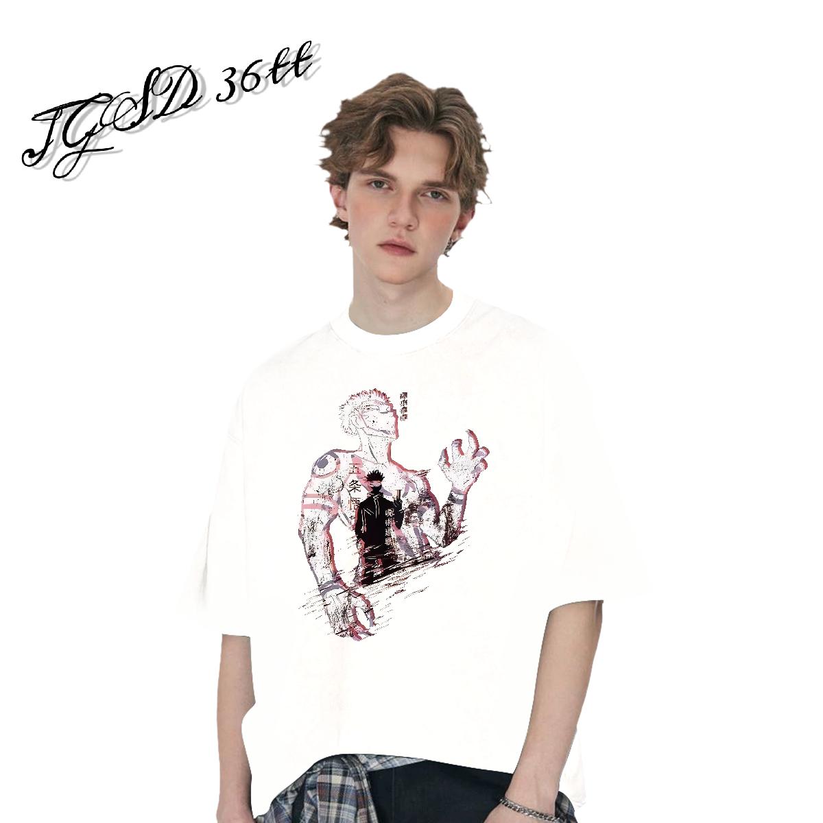 Loose Fit Men Tshirts Short sleeve Cotton Soft Street T-Shirts Black White New Arrival Tops Shirt