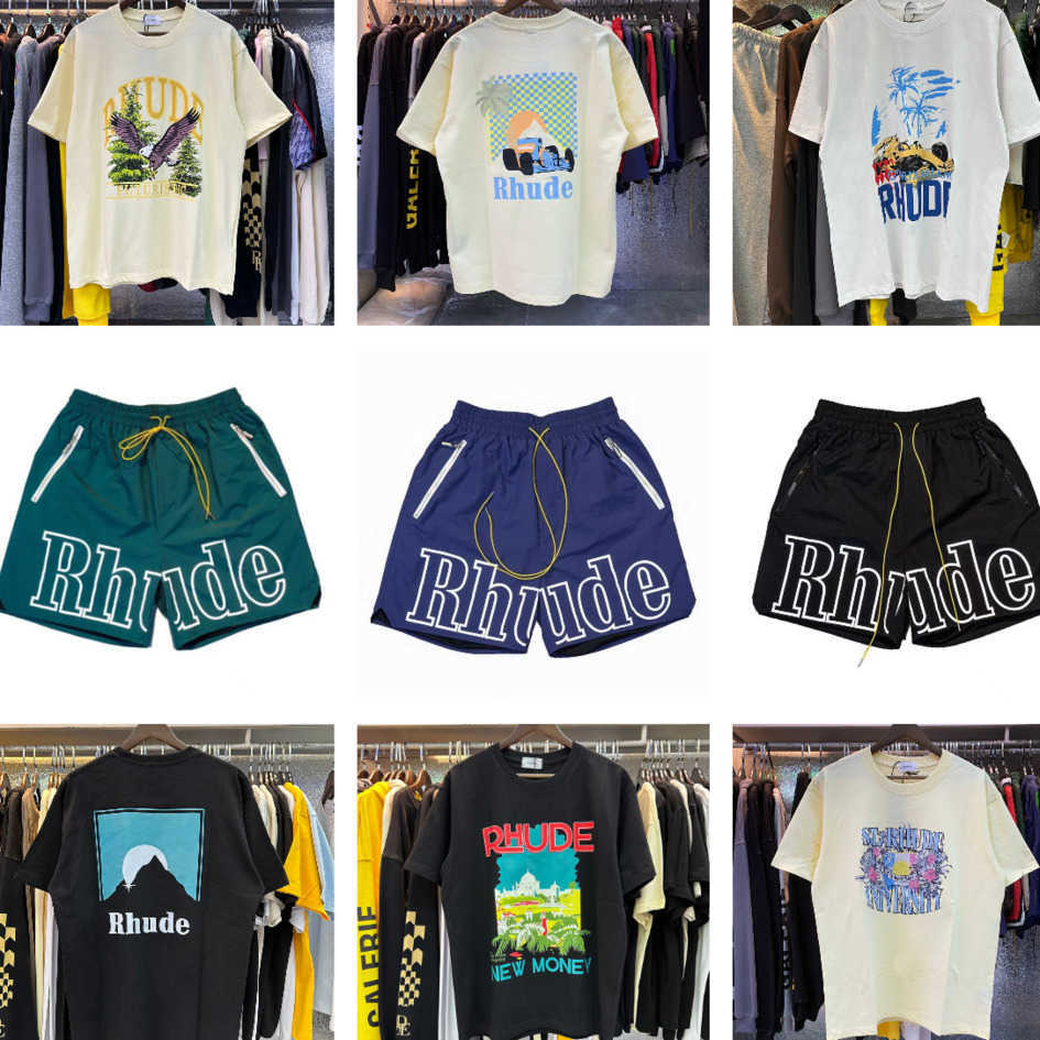 designer t shirts Rhude shirt Designer tshirt Rhude short math bear Tshirt long letter loose shorts gothic tee shirt singer shirts for men designer shirt tshirts2023
