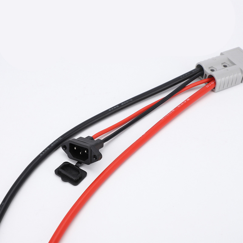 120A converter port with wire harness for charging and discharging, lithium battery connection wire for discharging, charging power cord