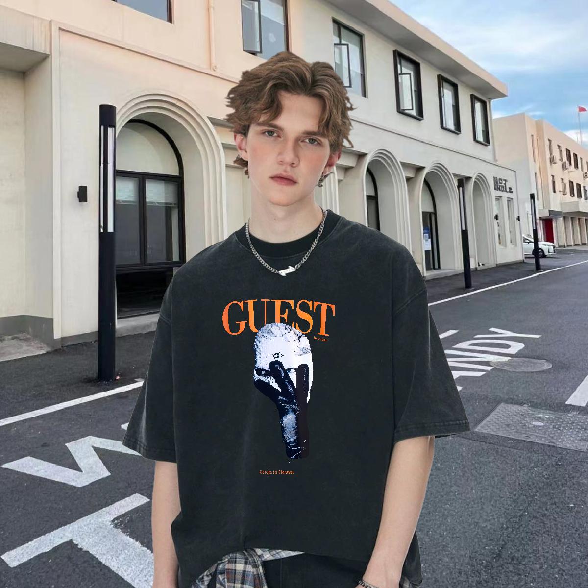 Designer Tshirts O-Neck Short Sleeve Cotton Street T Shirt For Man Cartoon Print Fashion New Tees