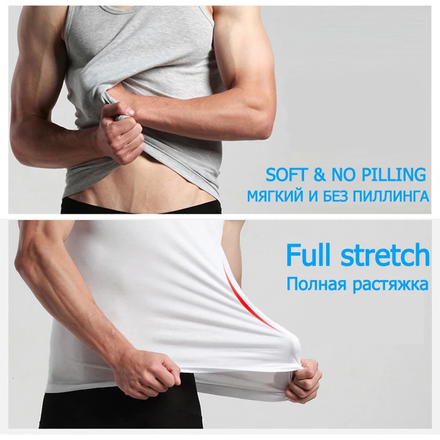 Tank Tops Men Modal Full Stretch Fitness Cool Summer Gym Vest Male Sleeveless Slim Casual Undershirt Fit Husband Gifts 240601