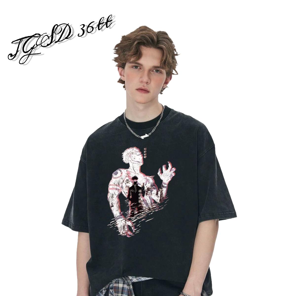 Loose Fit Men Tshirts Short sleeve Cotton Soft Street T-Shirts Black White New Arrival Tops Shirt